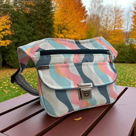 Riñonera "Special Waves Pastel Top" + Bolsillo trasero · Pieza Única Núm. 18105
