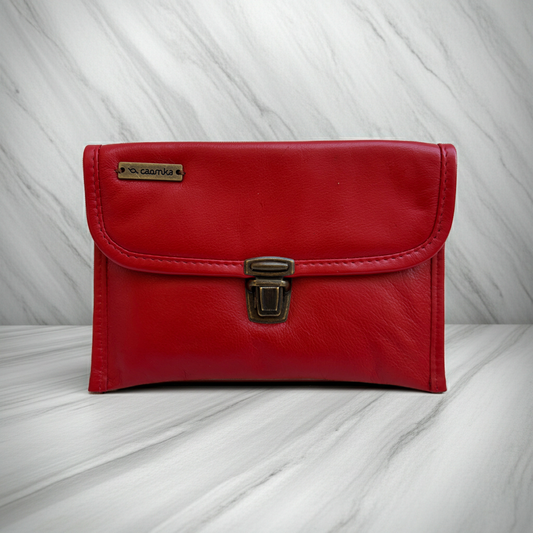 CAOMKA Flat Coin Purse Natural BioCuir® Leather Exclusive Piece No. 13177