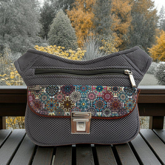 Riñonera "Soft 3D Mandalas Top" + Bolsillo trasero · Pieza Única Núm. 18065