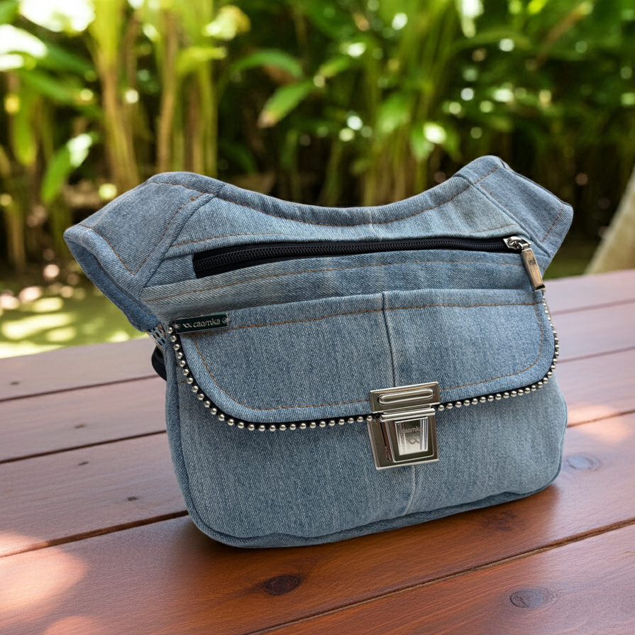 Riñonera "Jeans Top" ♻️ Jeans Recycled ♻️ · Pieza Única Núm. 17917