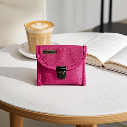 CAOMKA Coin Holder Natural BioCuir® Leather Exclusive Piece No. 12375