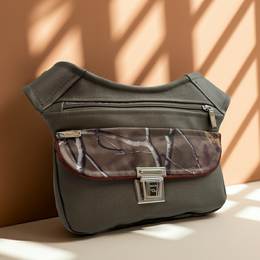 Riñonera "Autumn Green" + Bolsillo trasero · Polipiel · Pieza Única Núm. 18187