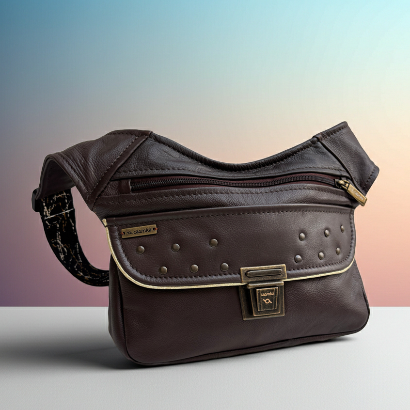 BioCuir Classic Black &amp; Silver BioCuir® Natural Leather Exclusive Piece No. 6678