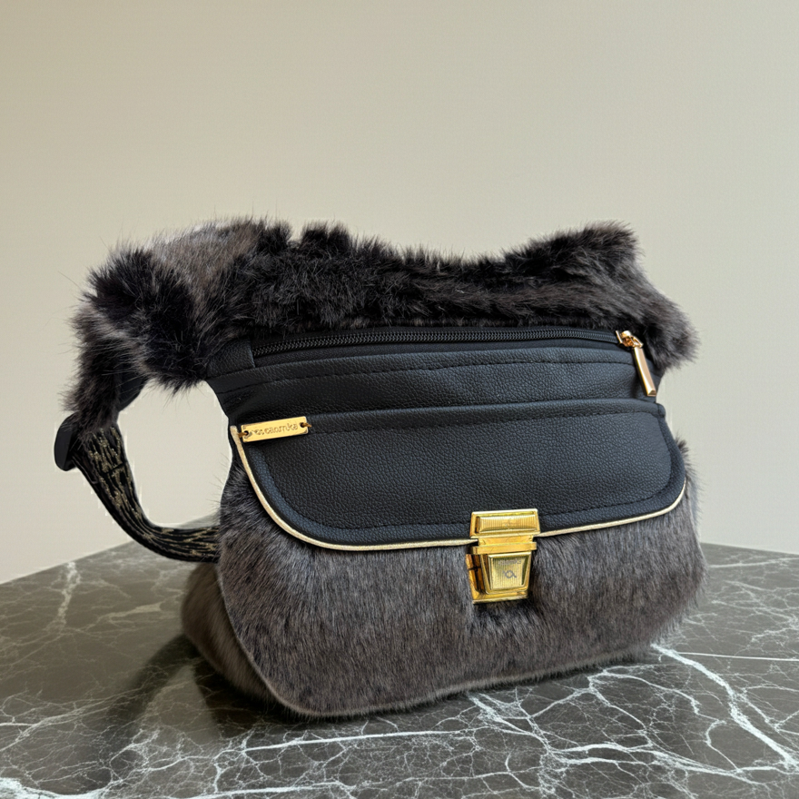 Riñonera "Súper Elegant Luxury Feline Soft Touch Top" · Polipiel · Pieza Única Núm. 18322