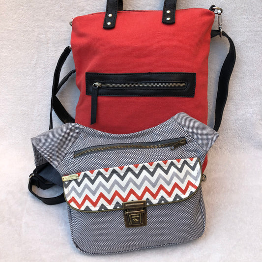 PACK Backpack-Shoulder Bag Lau&amp;ang Bags + Caomka Fanny Pack "Fantasy”