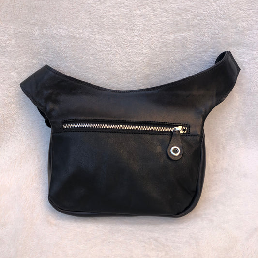 EcoFast Premium Black Silver. Natural leather ECO FAST® Unique Piece No. 6891 + Back pocket