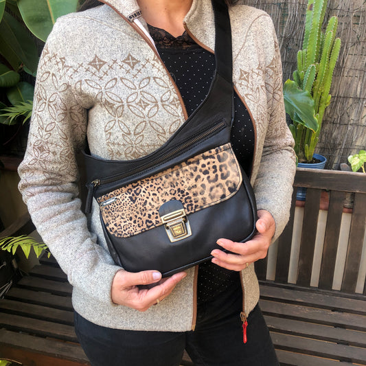 BioCuir Black Leopard Old Gold. Piel natural BioCuir® Pieza Única Núm. 6896