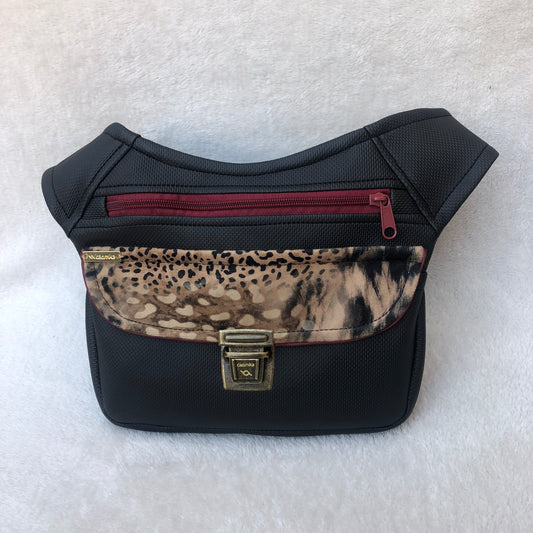 Premium Black Leopard. Vegan skin. Unique Piece No. 6897