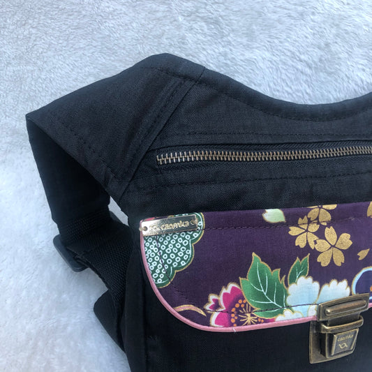 Special Black Japanese Flowers. Unique Piece No. 6978