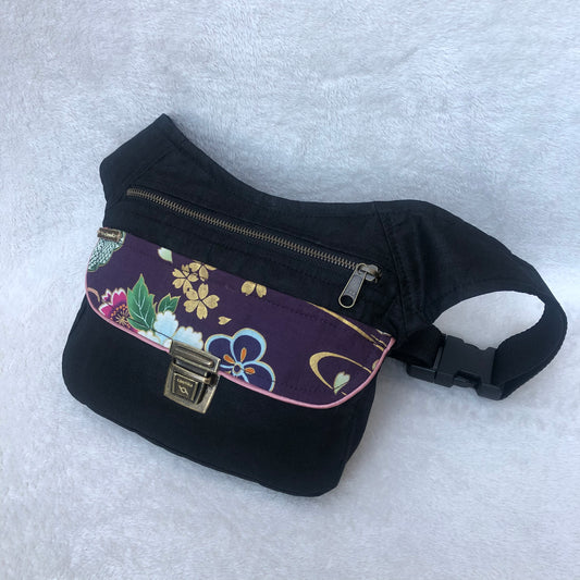 Special Black Japanese Flowers. Unique Piece No. 6978