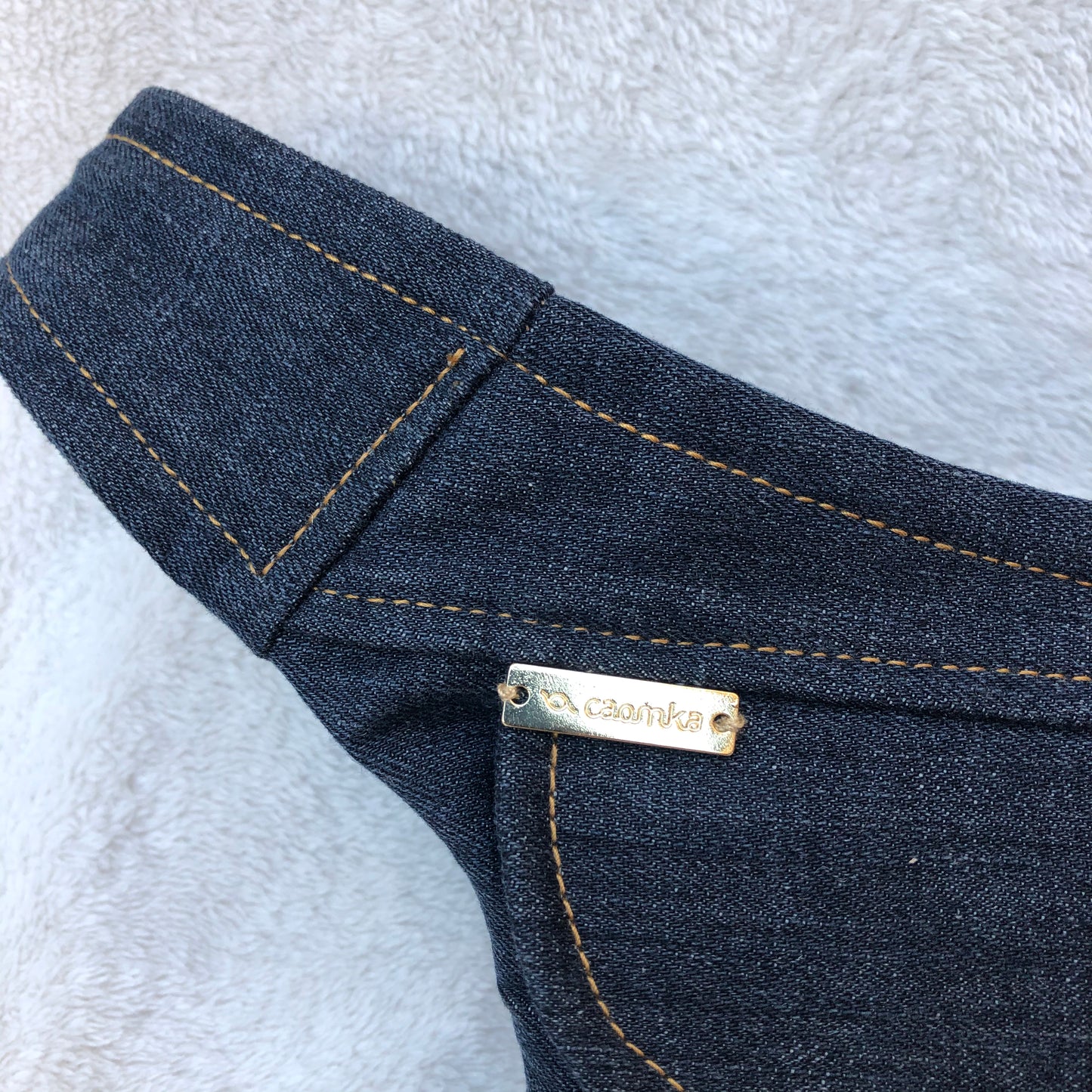 Mini-Jeans Altgold. Einzelstück Nr. 7054