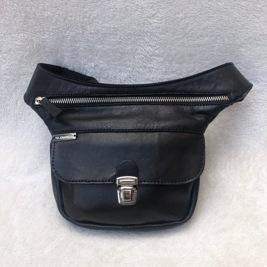 Mini Classic Black-Silver BioCuir® natural leather Exclusive Piece No. 7038