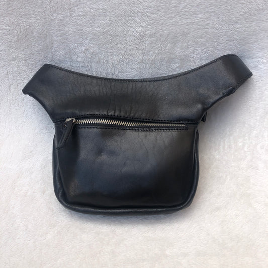 Mini Classic Black-Silver BioCuir® natural leather Exclusive Piece No. 7038