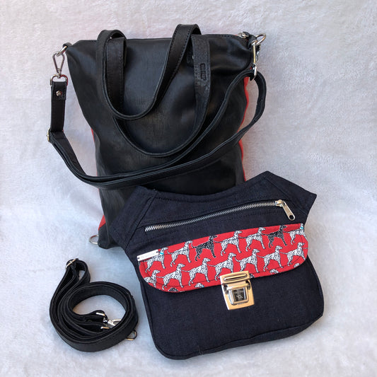 PACK Backpack-Shoulder Bag Lau&amp;ang Bags + Caomka Waist Bag "Casual Spring”