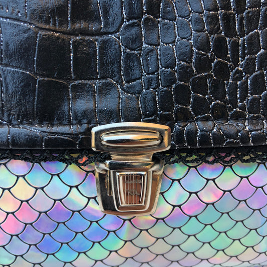 Mini Special Fish Scales · Silver · Piel Vegana · Pieza Única Núm. 5218