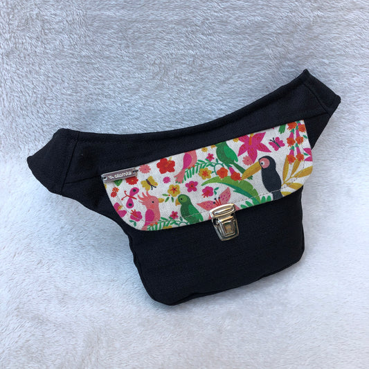 Mini Classic Black &amp; LoroPark · Anti-stain resinated fabric · Unique Piece No. 4908