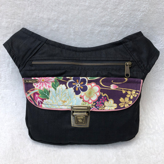 Special Black &amp; Japanese Flowers Unique Piece No. 5765
