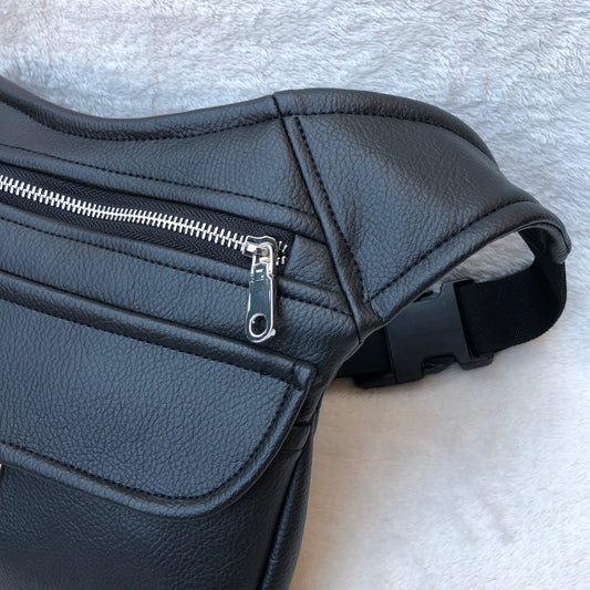 Luxury Black Silver Vegan Leather Exclusive Piece No. 6424