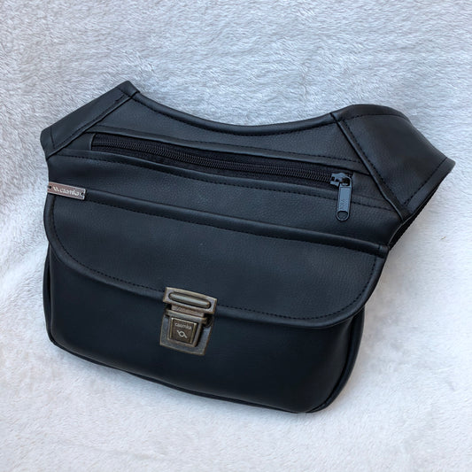 Classic Black &amp; Gold Vegan Leather Exclusive Piece No. 7181