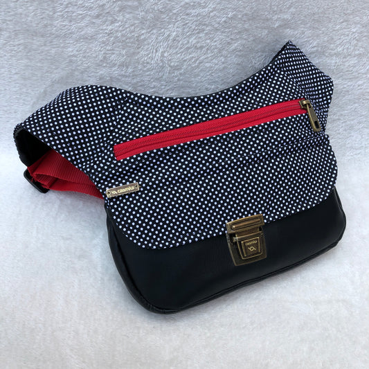 Black & Mini Dots White Plus · Piel Vegana · Pieza Única Núm. 7216