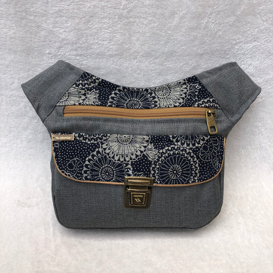 Special Gray and Navy Blue Mandalas Unique Piece No. 7257