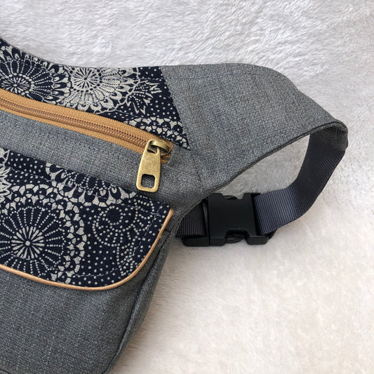 Special Gray and Navy Blue Mandalas Unique Piece No. 7257