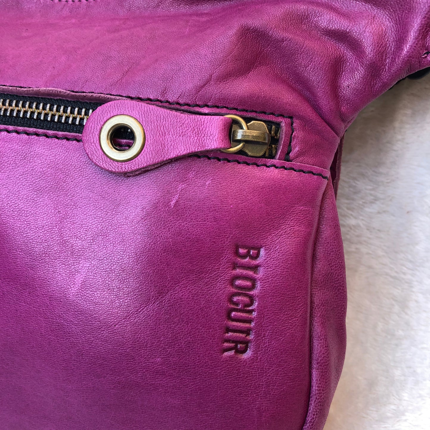 Summer Purple &amp; Old Gold Natural BioCuir® Leather Exclusive Part No. 7322