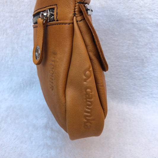 Summer Camel &amp; Silver Natural BioCuir® Leather Exclusive Piece No. 7352