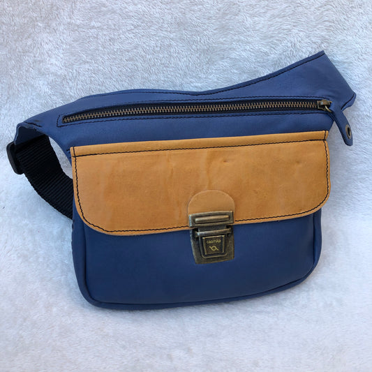 Summer Blue & Camel · Piel natural BioCuir® · Pieza Exclusiva Núm. 7315