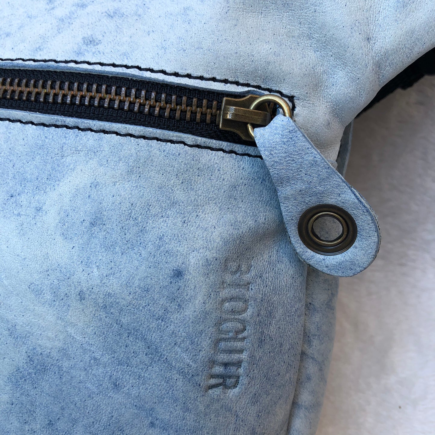 Summer Ocean Blue · Piel natural BioCuir® · Pieza Exclusiva Núm. 7330