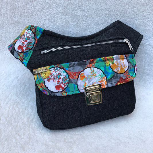 Special Jeans &amp; Japanese Flowers Unique Piece No. 6284