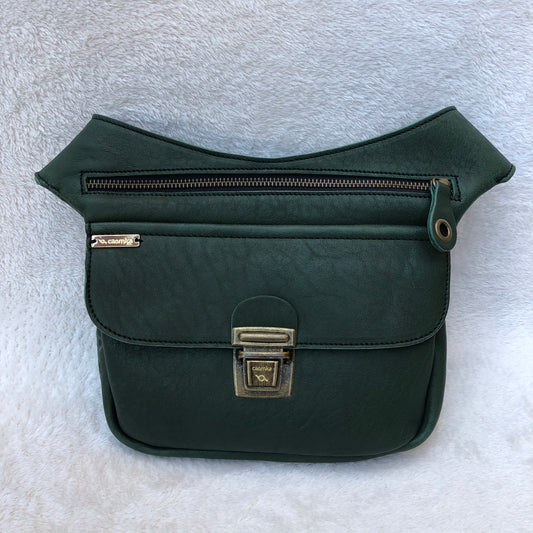 Summer Dark Green BioCuir® natural leather Exclusive Piece No. 7398
