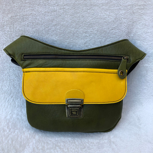 Summer Green & Yellow · Piel natural BioCuir® · Pieza Exclusiva Núm. 7390