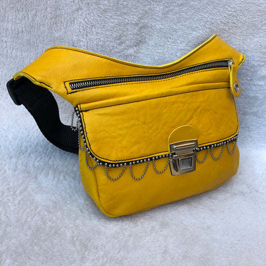 Special Summer Yellow Plus BioCuir® natural leather Exclusive Piece No. 7363