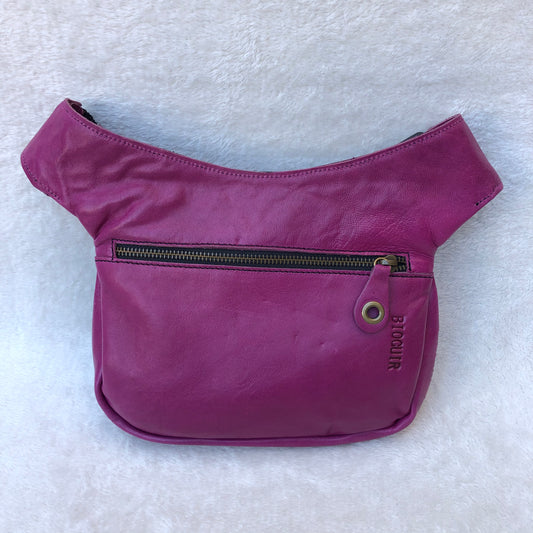 Sommerliches elegantes lila & orange-braunes natürliches BioCuir®-Leder, exklusiv, Teile-Nr. 7431