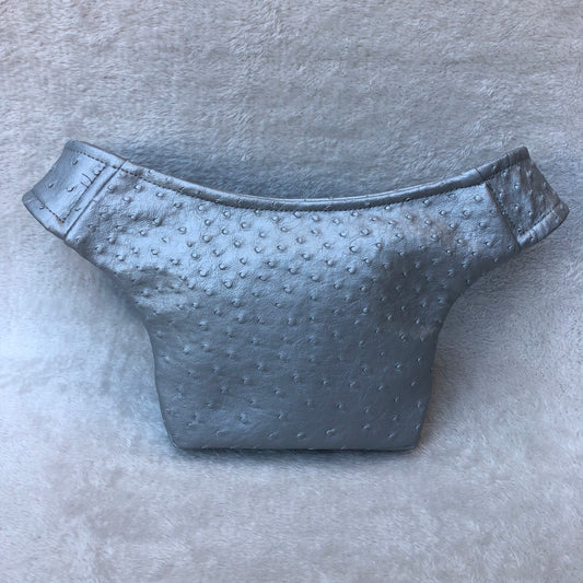 Mini Special Elegant Silver Vegan Leather. Unique Piece No. 5787