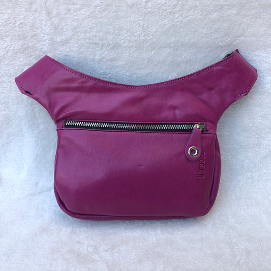 Special Summer Purple-Silver BioCuir® natural leather Exclusive Piece No. 7418