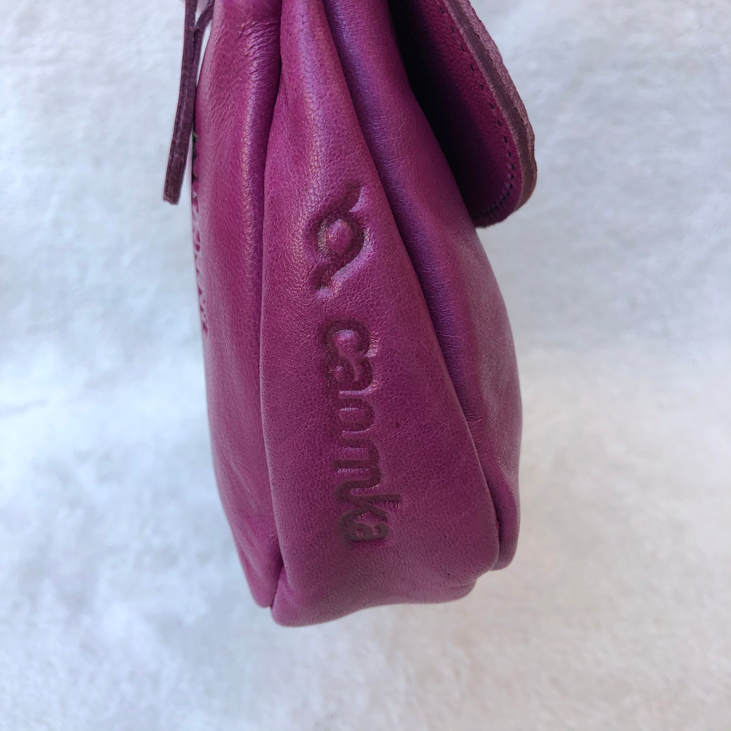 Special Summer Purple-Silver BioCuir® natural leather Exclusive Piece No. 7418