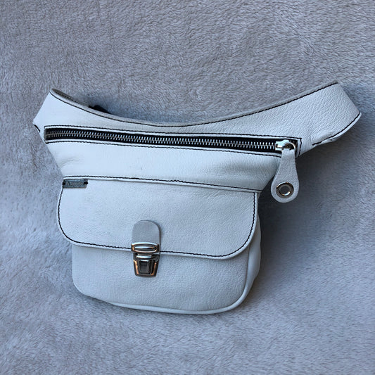 Mini Summer White-Silver · Piel natural BioCuir® · Pieza Exclusiva Núm. 7409