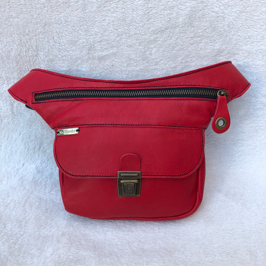 Mini Summer Red Ferrari - Old Gold · Piel natural BioCuir® Pieza Exclusiva Núm. 7414