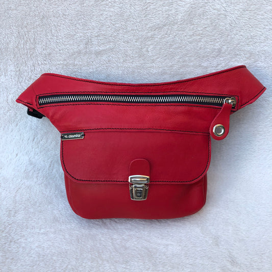 Mini Summer Rojo Ferrari · Piel natural BioCuir® · Pieza Exclusiva Núm. 7445