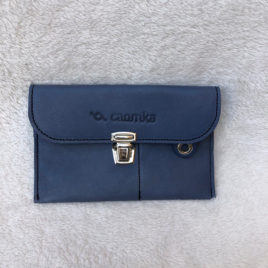 CAOMKA Flat Coin Purse Natural BioCuir® Leather Exclusive Piece No. 7505