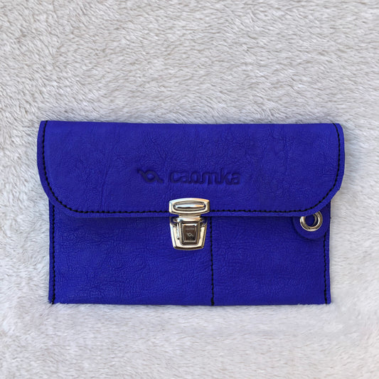 CAOMKA Flat Coin Purse Natural BioCuir® Leather Exclusive Piece No. 7513