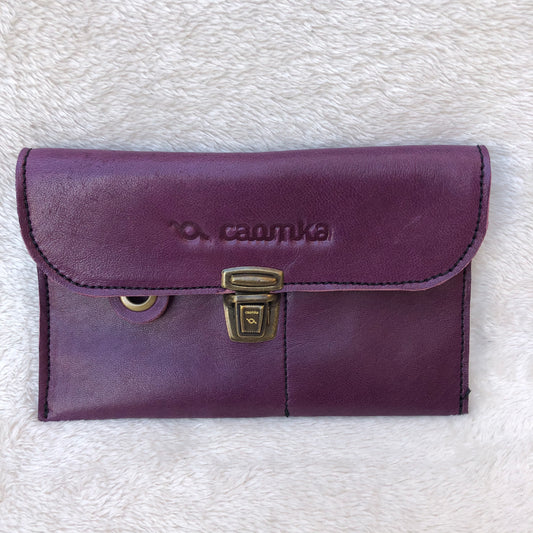 CAOMKA Flat Coin Purse Natural BioCuir® Leather Exclusive Piece No. 7514