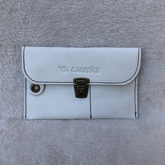 CAOMKA Flat Coin Purse Natural BioCuir® Leather Exclusive Piece No. 7519
