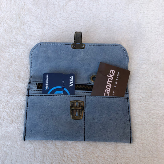 CAOMKA Flat Coin Purse Natural BioCuir® Leather Exclusive Piece No. 7522