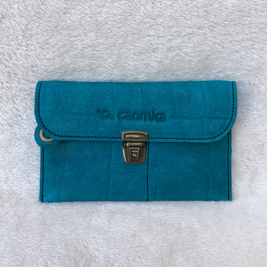 CAOMKA Flat Coin Purse Natural BioCuir® Leather Exclusive Piece No. 7524