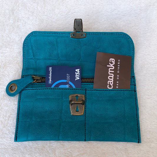 CAOMKA Flat Coin Purse Natural BioCuir® Leather Exclusive Piece No. 7524