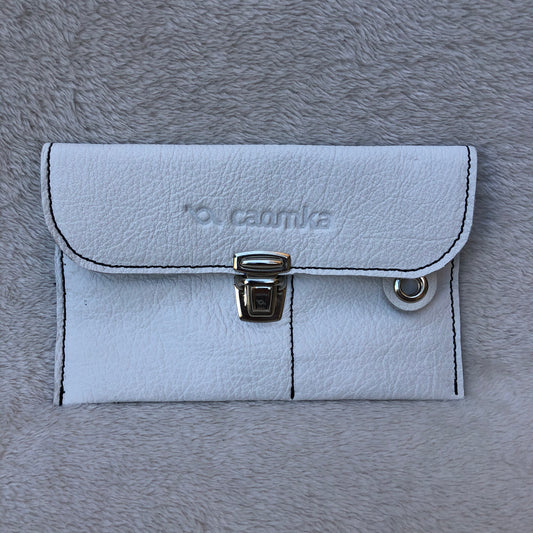 CAOMKA Flat Coin Purse Natural BioCuir® Leather Exclusive Piece No. 7528