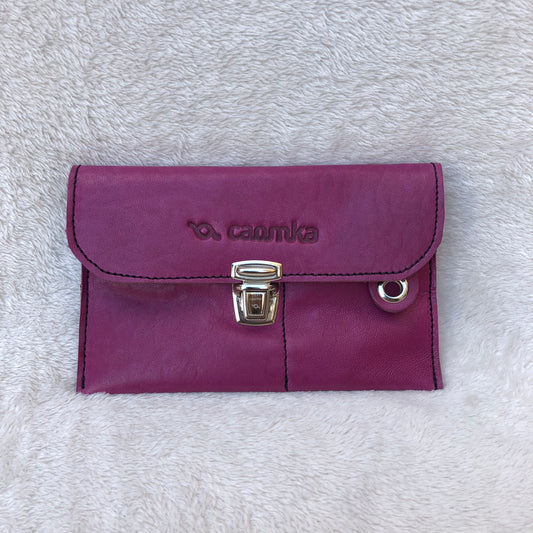 CAOMKA Flat Coin Purse Natural BioCuir® Leather Exclusive Piece No. 7510